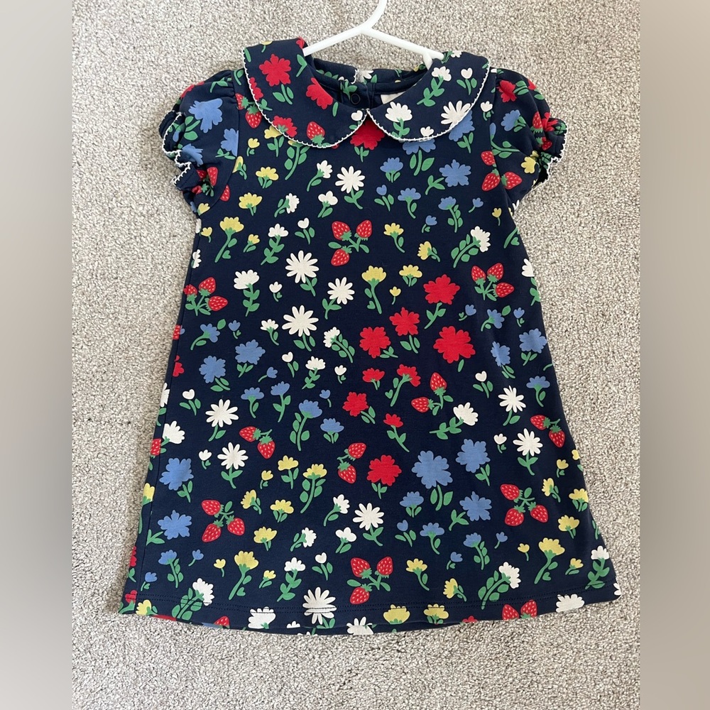 TBBC spring floral/strawberry dress 3T